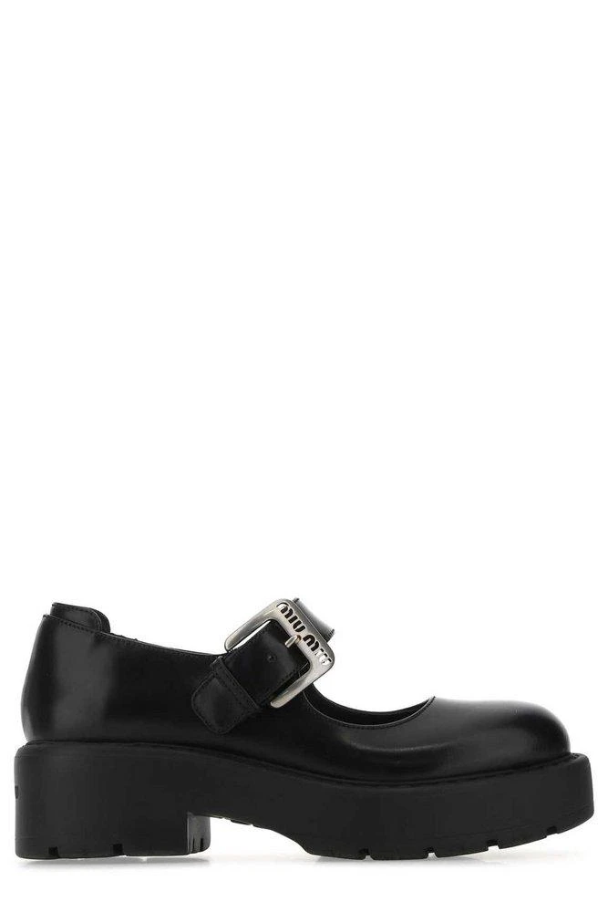 商品Miu Miu|Miu Miu Buckled Chunky Sole Loafers,价格¥3708,第1张图片