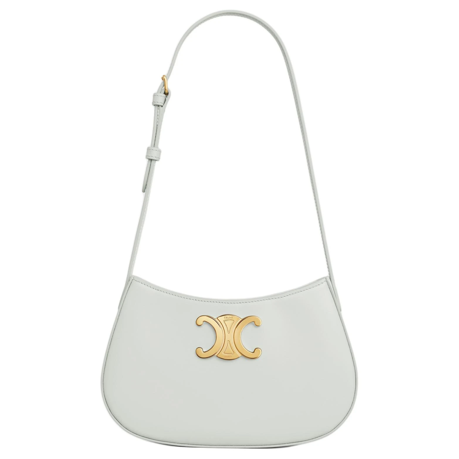 商品[国内直发] Celine|赛琳 TILLY 凯旋门标志拉链开合 牛皮革 手提单肩包 中号 女款 翠玉绿,价格¥18054,第1张图片