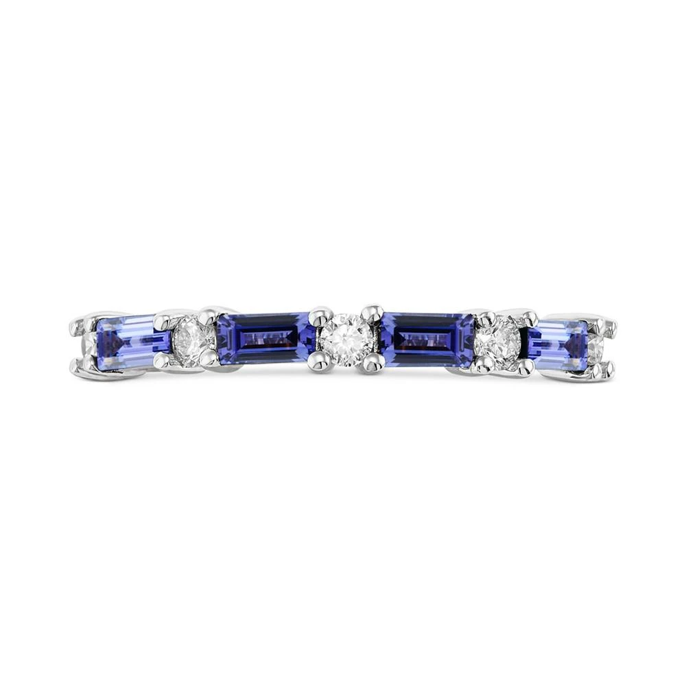 商品Macy's|Tanzanite (1/2 ct. t.w.) & Diamond (1/5 ct. t.w.) Band in 14k White Gold,价格¥4220,第3张图片详细描述