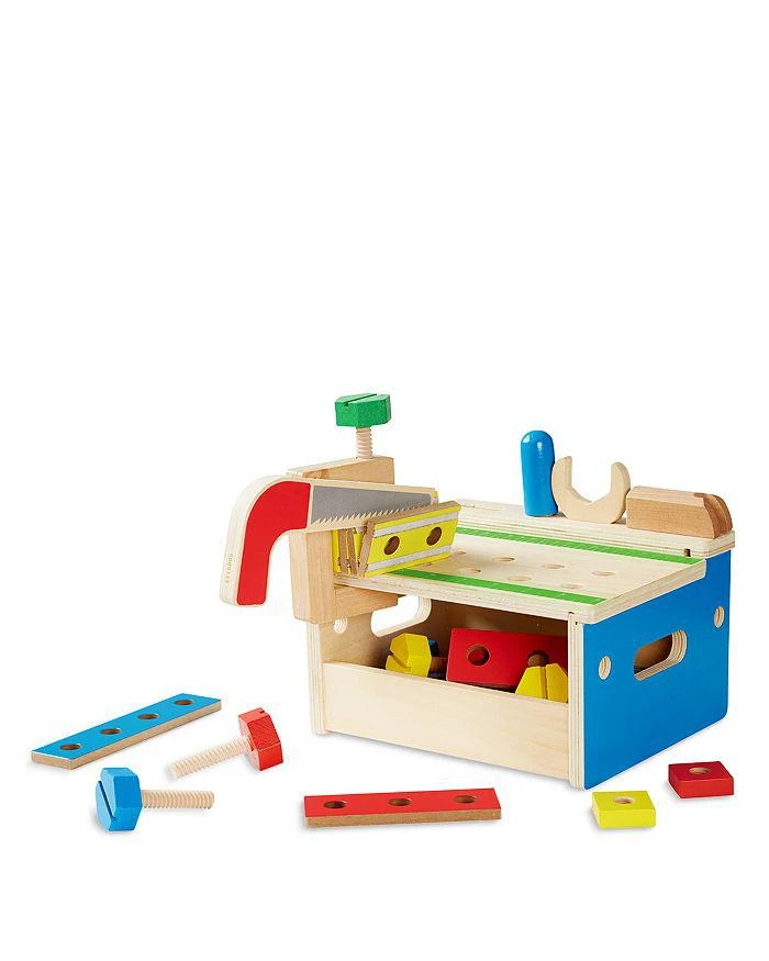 商品Melissa & Doug|Hammer & Saw Tool Bench  3岁以上宝宝木头工具箱组合,价格¥281,第1张图片详细描述