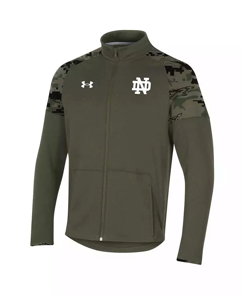 商品Under Armour|Men's Olive Notre Dame Fighting Irish Freedom Full-Zip Fleece Jacket,价格¥668,第3张图片详细描述