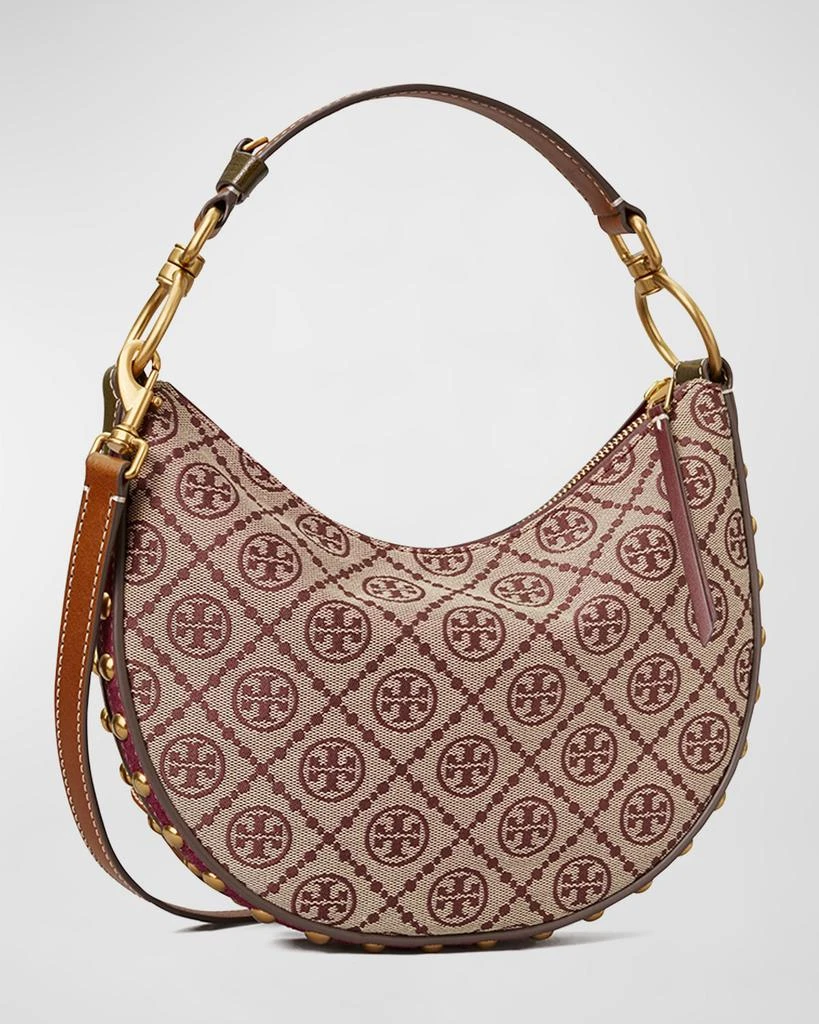 商品Tory Burch|Mini T Monogram Jacquard Crescent Crossbody Bag,价格¥2514,第5张图片详细描述