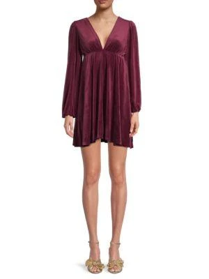 商品Love Ady|Deep V-Neck Velvet Dress,价格¥199,第1张图片