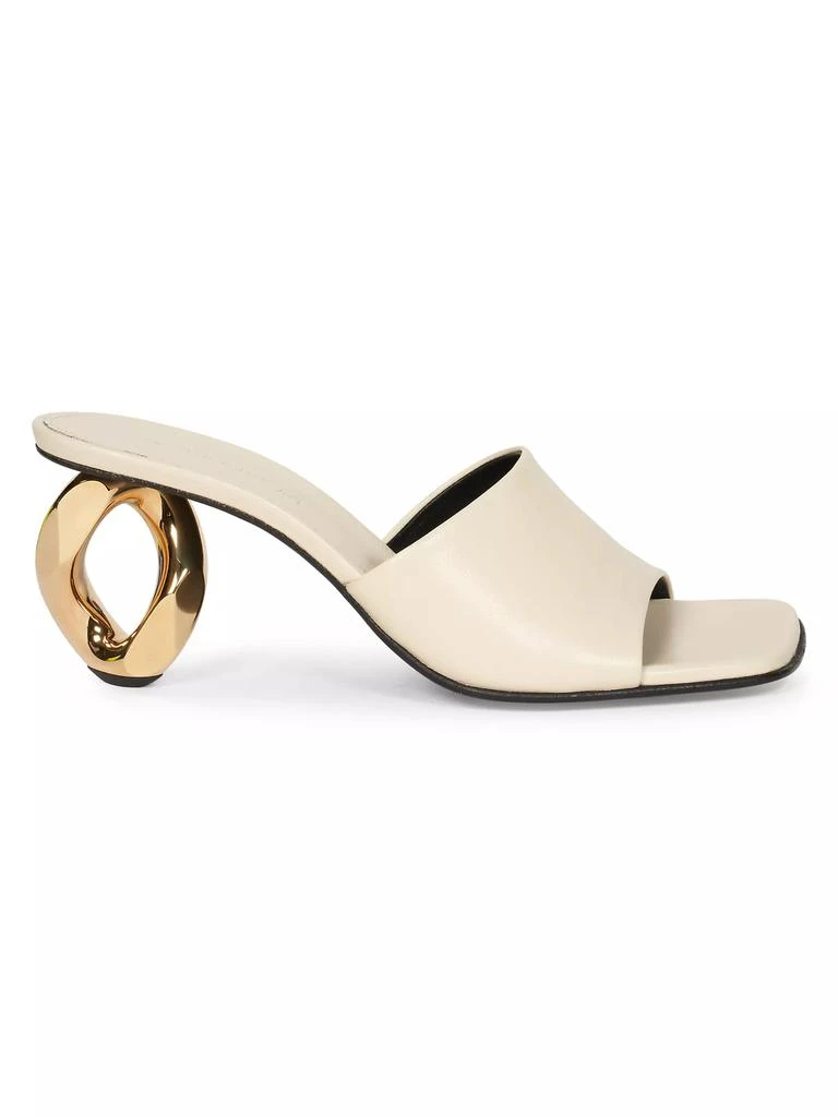 商品JW Anderson|Chain-Heel Leather Mules,价格¥2904,第1张图片