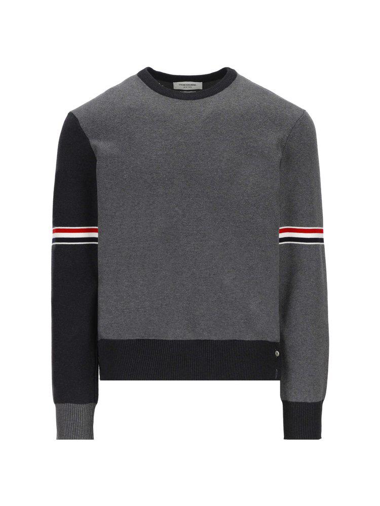 Thom Browne Color-Block Crewneck Sweater商品第1张图片规格展示