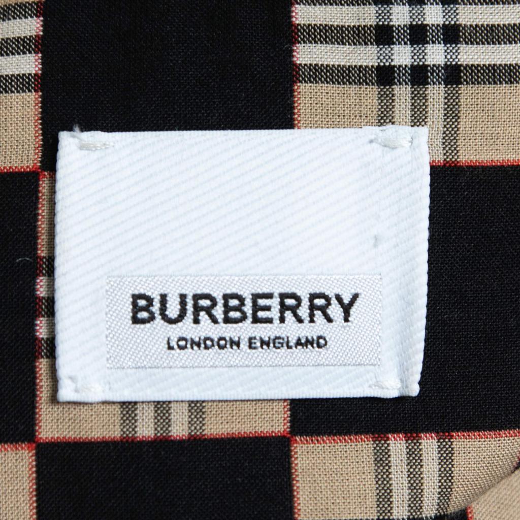 商品[二手商品] Burberry|Burberry Black & Beige Checkerboard Printed Cotton Short Sleeve Shirt M,价格¥1346,第6张图片详细描述