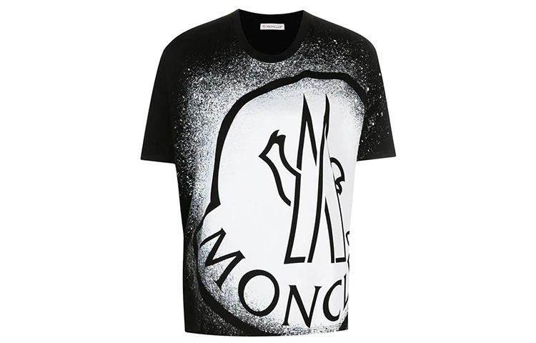 商品[国内直发] Moncler|盟可睐 SS21 渐变色徽标圆领短袖T恤 女款 黑色,价格¥1454,第1张图片