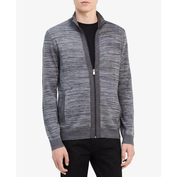 商品Calvin Klein|Men's Merino Zip-Up Sweater, Created for Macy's,价格¥243,第5张图片详细描述