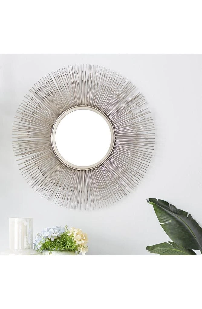 商品WILLOW ROW|Silvertone Metal Starburst Wall Mirror,价格¥1862,第5张图片详细描述
