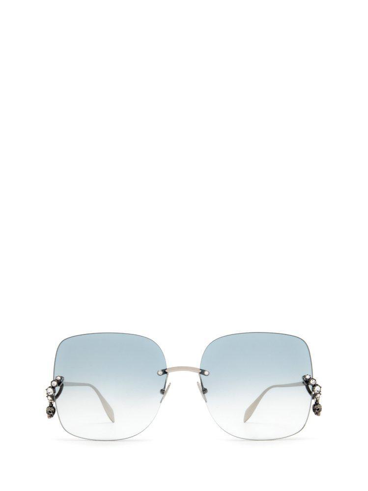 商品Alexander McQueen|Alexander McQueen Eyewear Rectangle-Frame Sunglasses,价格¥4159,第1张图片
