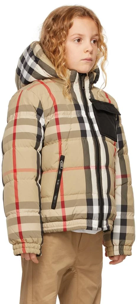 商品Burberry|Kids Reversible Beige Down Check Puffer Jacket,价格¥3761,第3张图片详细描述