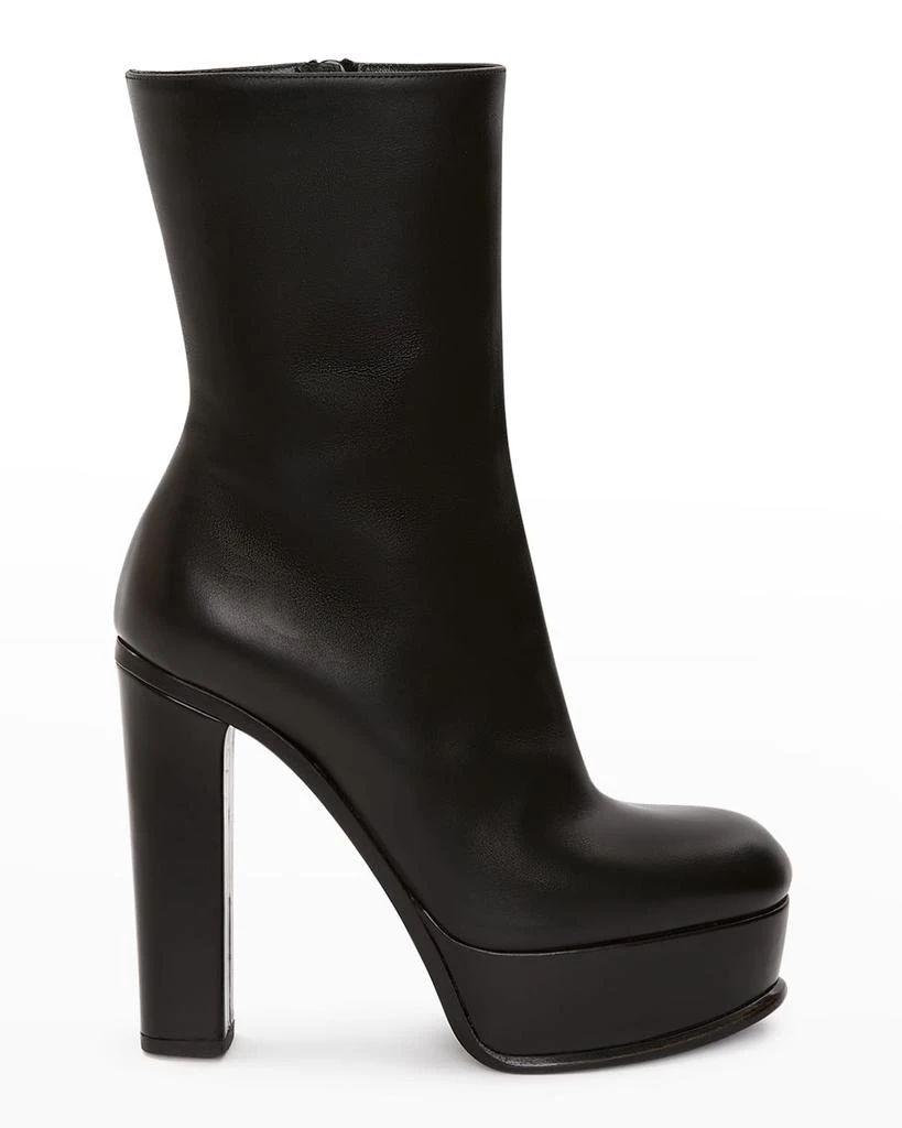 商品Alexander McQueen|Lux Calfskin Platform Ankle Booties,价格¥3196,第1张图片