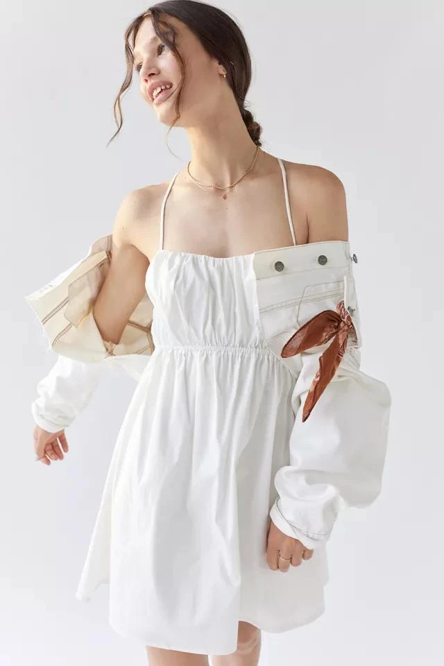 商品Urban Renewal|Urban Renewal Remnants Tie Back Poplin Mini Dress,价格¥267,第1张图片