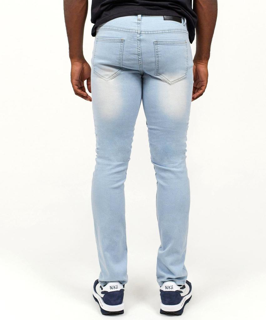 商品Reason Clothing|Theodore Light Wash Moto Jeans,价格¥97,第7张图片详细描述