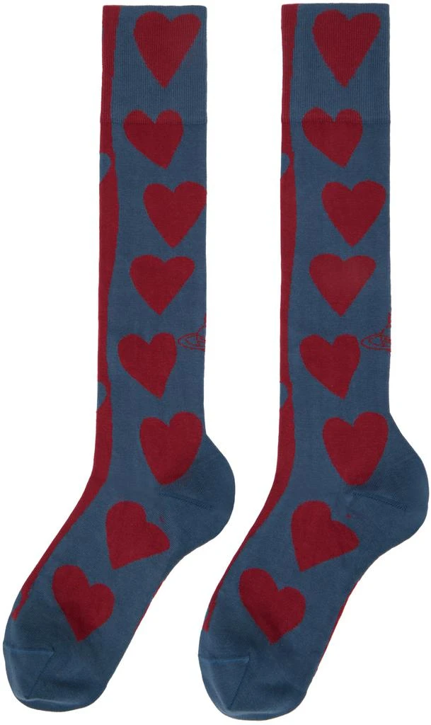商品Vivienne Westwood|Blue & Red Hearts Doll Socks,价格¥774,第2张图片详细描述