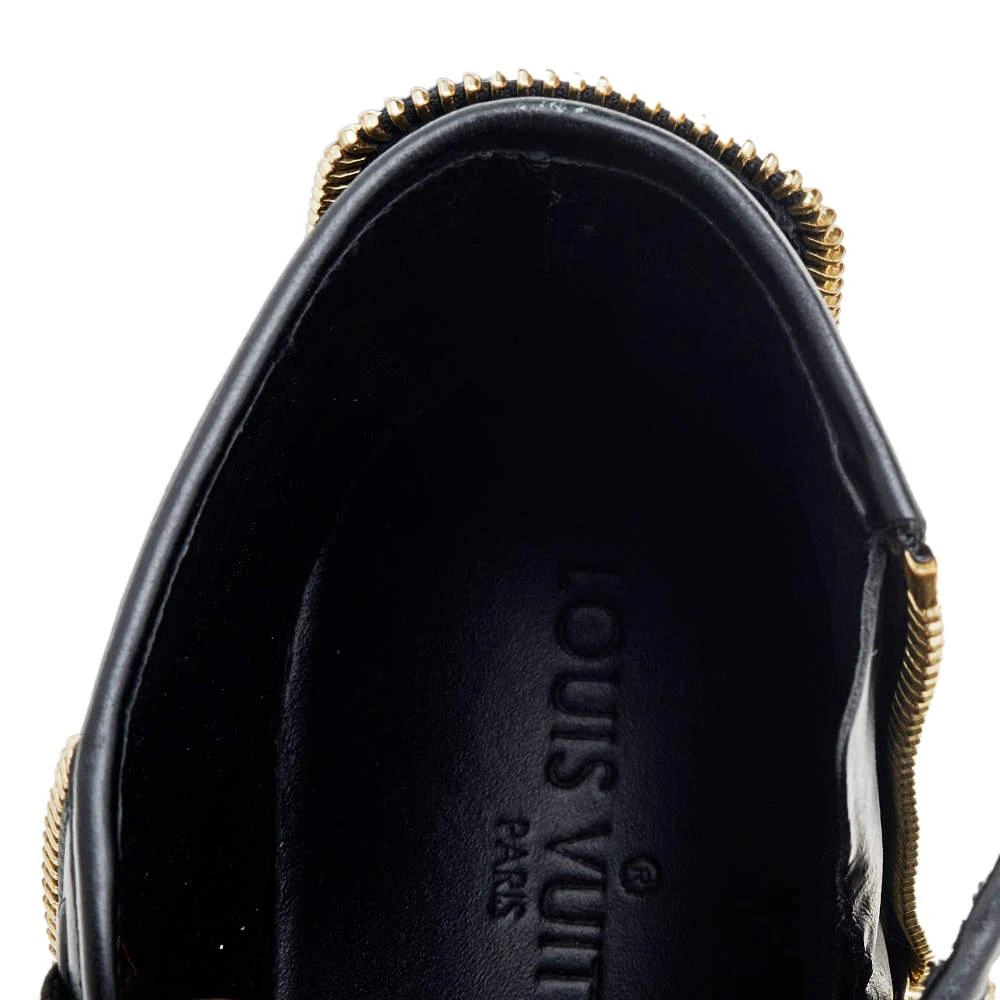 Louis Vuitton Black Leather Zip Detail High Top Sneakers Size 36.5 商品
