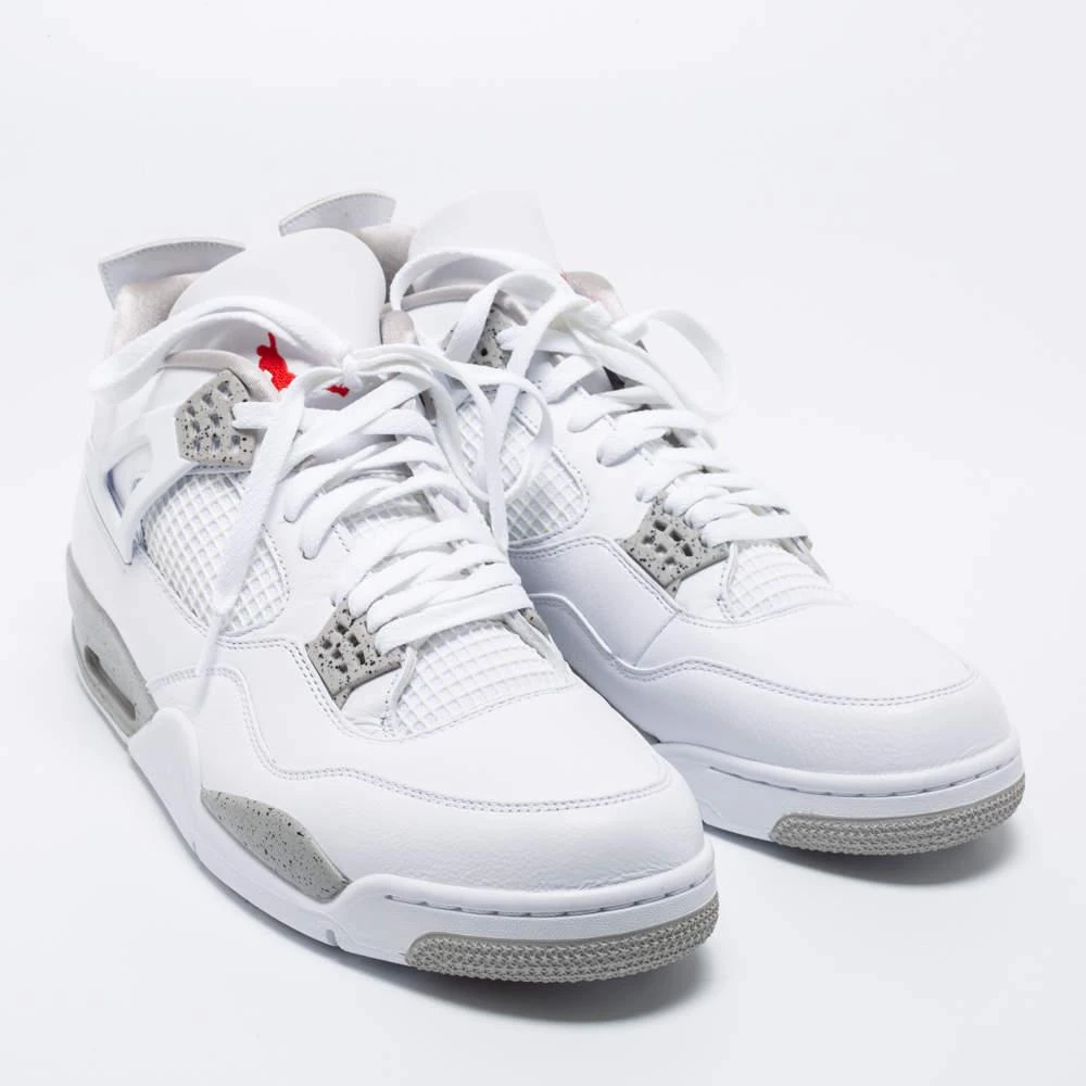 商品Jordan|Air Jordan 4 Retro 'White Oreo' Leather Lace Up Sneakers Size 49.5,价格¥3256,第4张图片详细描述