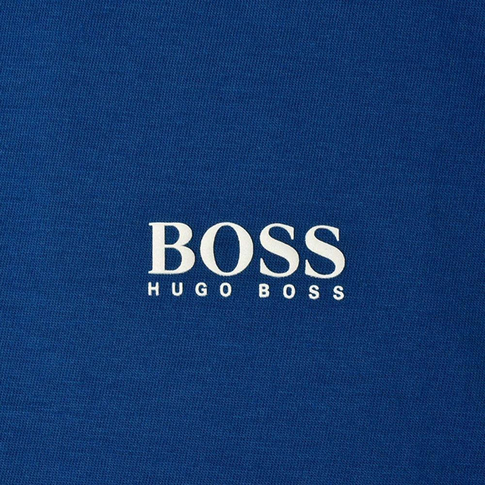 Hugo Boss 雨果博斯 男士蓝色纯色款棉质短袖T恤 TEE-181-6415-420 商品