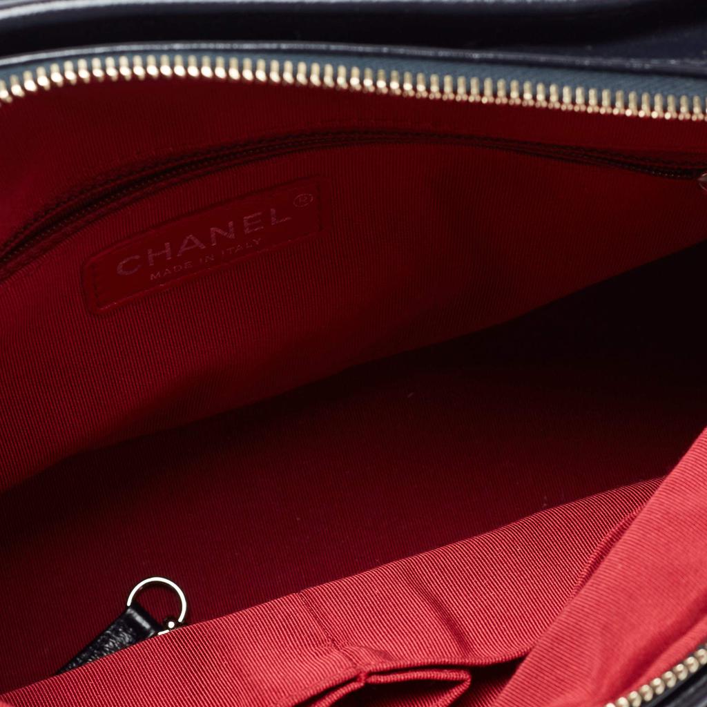 Chanel Black/Blue Tweed And Leather Gabrielle Shoulder Bag商品第8张图片规格展示