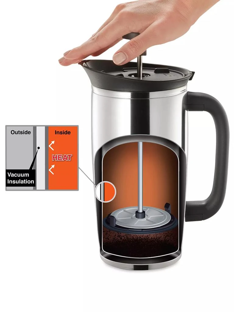 商品Zojirushi|Fresh Brew Vacuum Insulated Stainless Steel French Press,价格¥831,第4张图片详细描述