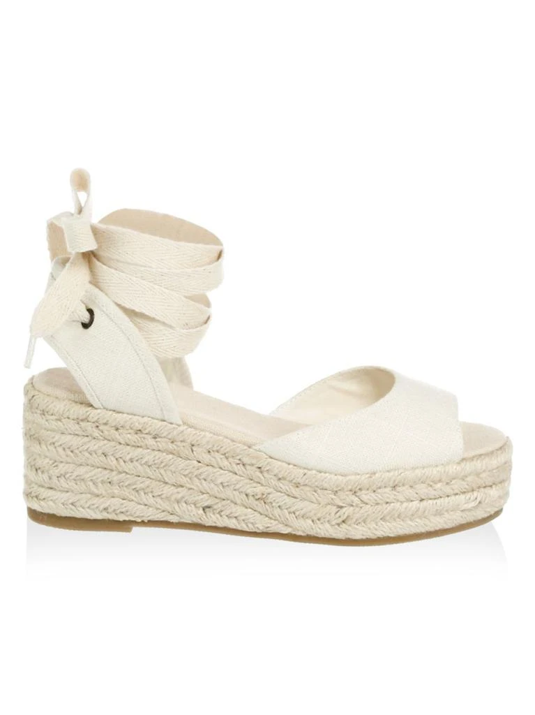 商品Soludos|Ankle-Wrap Espadrille Platform Wedge Sandals,价格¥358,第1张图片
