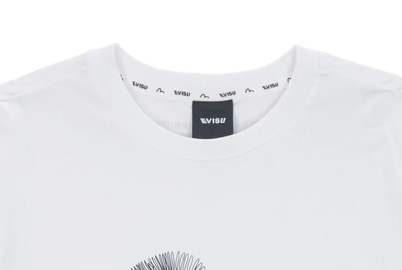 【享贝家】（国内现货-QD）Evisu 福神 胸前大logo图案宽松短袖T恤 白色 ET5UTS901WH 商品