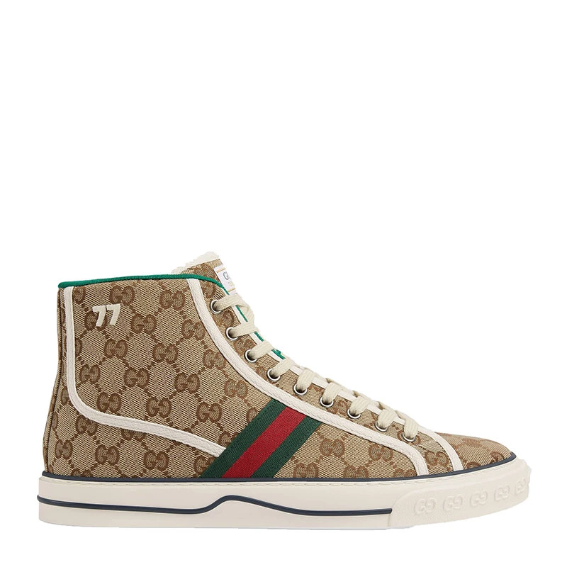 商品Gucci|【预售3-7天】GUCCI/古驰  男士Tennis 1977高帮帆布鞋 625807HVK709765,价格¥5641,第1张图片