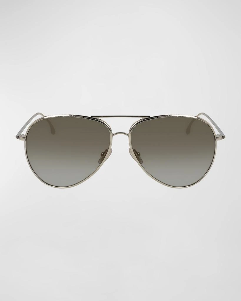 商品Victoria Beckham|Aviator Hammered Metal Sunglasses,价格¥2998,第2张图片详细描述