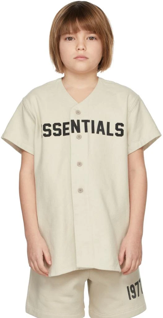 Fear of God ESSENTIALS Kids Beige Cotton Baseball T-Shirt 2