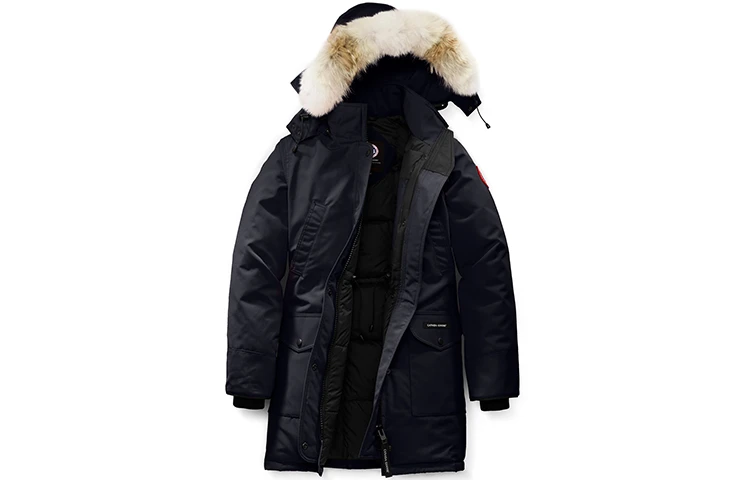 商品[国内直发] Canada Goose|[预售3天]加拿大鹅 Trillium系列 滑雪季 常规合身防风防水保暖纯色连帽含绒派克羽绒服 冬季 女款 深蓝色,价格¥7904,第1张图片