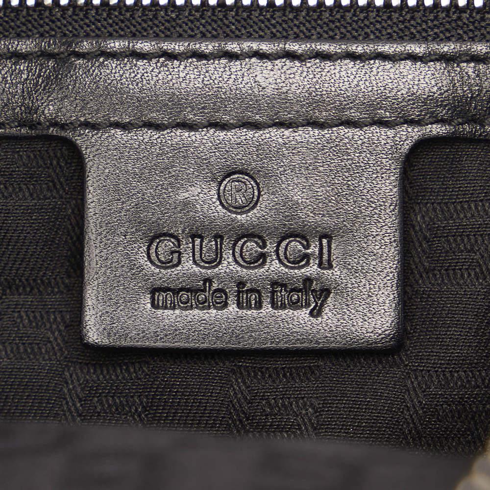 Gucci Black Reins Canvas Hobo Bag商品第7张图片规格展示