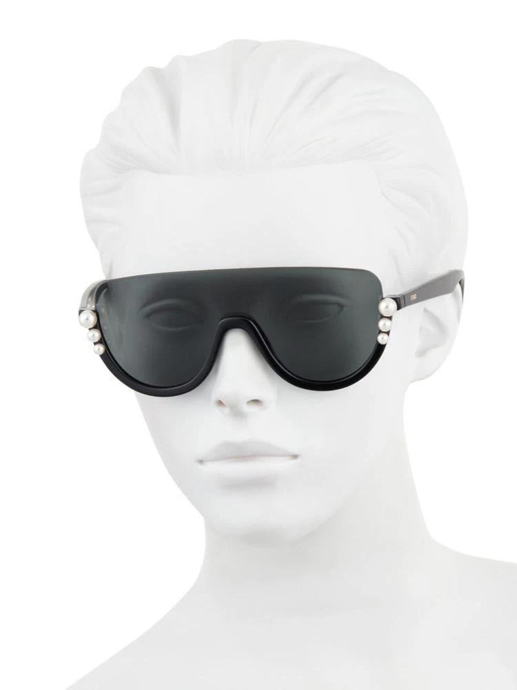 商品Fendi|99MM Pearl Shield Sunglasses,价格¥3866,第2张图片详细描述