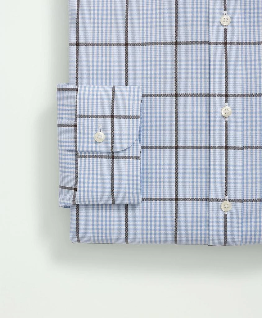 商品Brooks Brothers|Stretch Supima® Cotton Non-Iron Pinpoint English Collar, Glen Plaid Dress Shirt,价格¥496,第4张图片详细描述