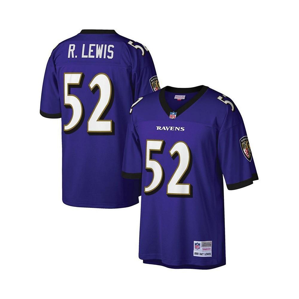 商品Mitchell and Ness|Men's Ray Lewis Purple Baltimore Ravens Big and Tall 2000 Retired Player Replica Jersey,价格¥1172,第1张图片