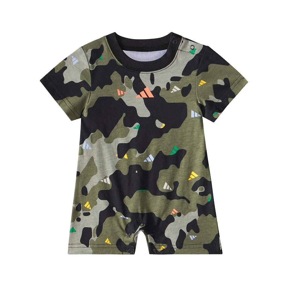 商品Adidas|Baby Boys Short Sleeve Camouflage Printed Cotton Romper,价格¥90,第1张图片