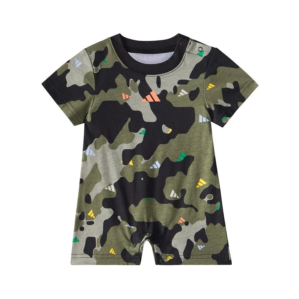 商品Adidas|Baby Boys Short Sleeve Camouflage Printed Cotton Romper,价格¥45,第1张图片