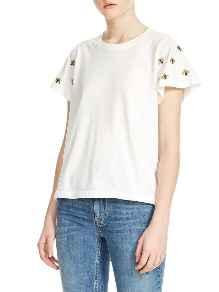 商品Maje|Tigri Bee Embroidered Cotton Tee,价格¥928,第1张图片