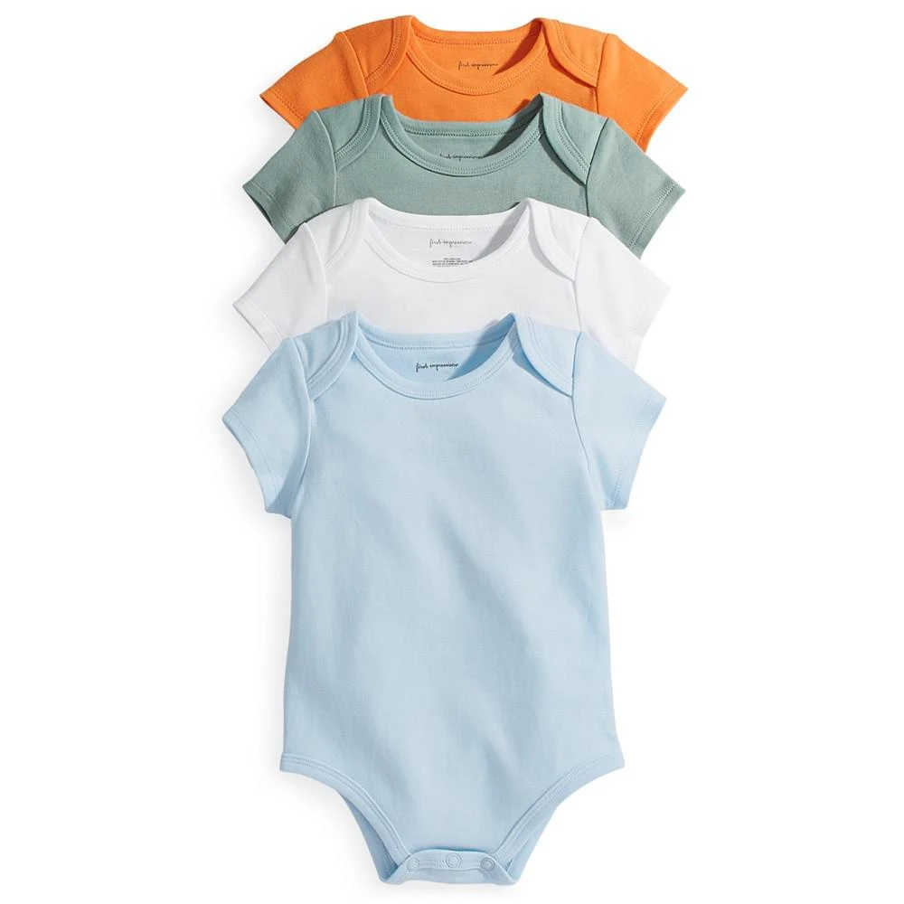 商品First Impressions|Baby Boys Bodysuits, Pack of 4, Created for Macy's,价格¥81,第1张图片