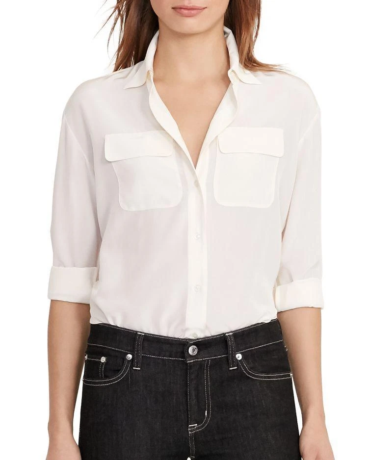 商品Ralph Lauren|Silk Utility Blouse,价格¥319,第1张图片