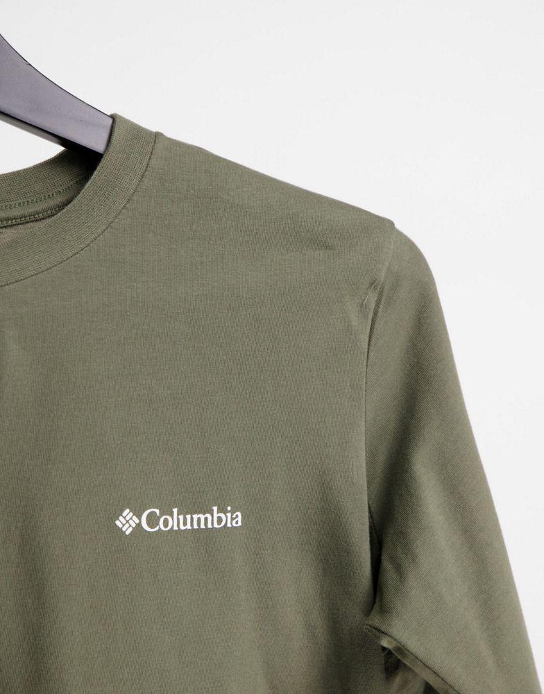 Columbia North Cascades long sleeve cropped t-shirt in green Exclusive at ASOS商品第4张图片规格展示