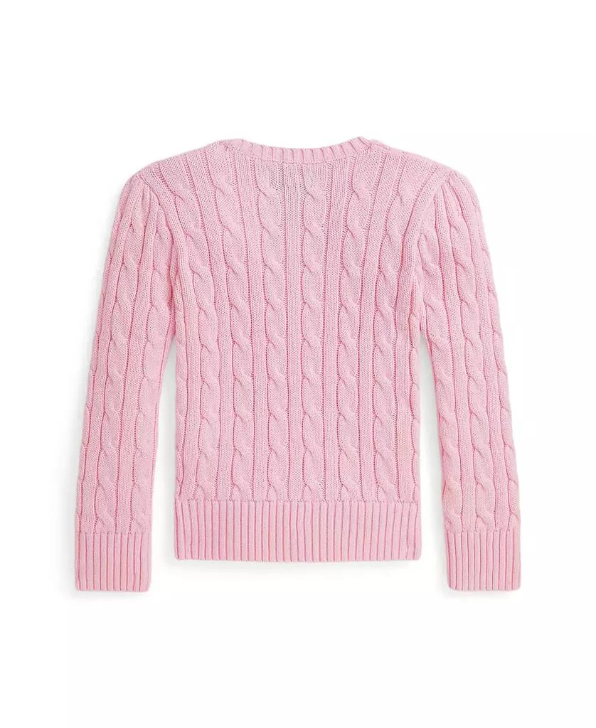 商品Ralph Lauren|Girls 2T-6x Long-Sleeve Cable-Knit Cotton Sweater,价格¥336,第2张图片详细描述