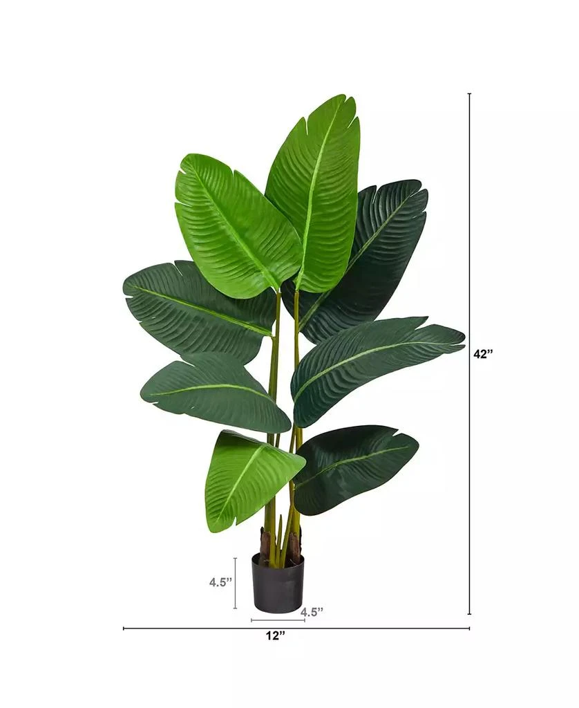 商品NEARLY NATURAL|3.5' Travelers Palm Artificial Tree,价格¥566,第2张图片详细描述