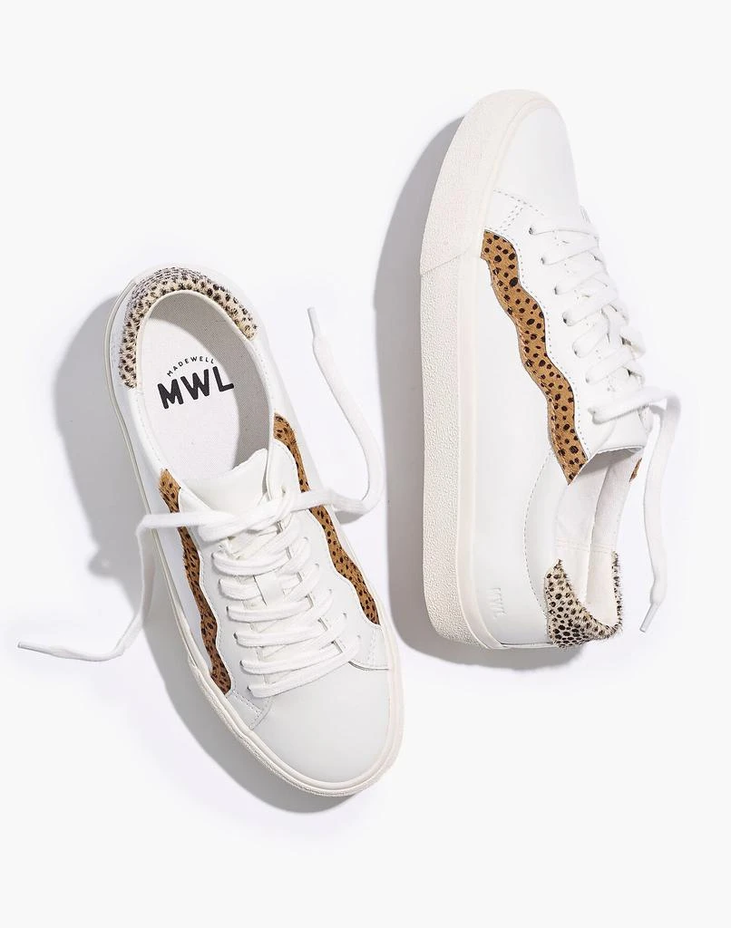 商品Madewell|Sidewalk Low-Top Sneakers in Leather and Calf Hair: Wave Edition,价格¥396,第1张图片