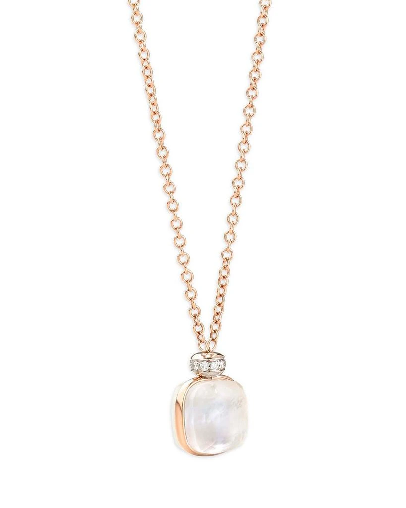 商品Pomellato|18K Rose Gold Nudo White Topaz, Mother of Pearl & Diamond Pendant Necklace, 16.5",价格¥24666,第1张图片详细描述