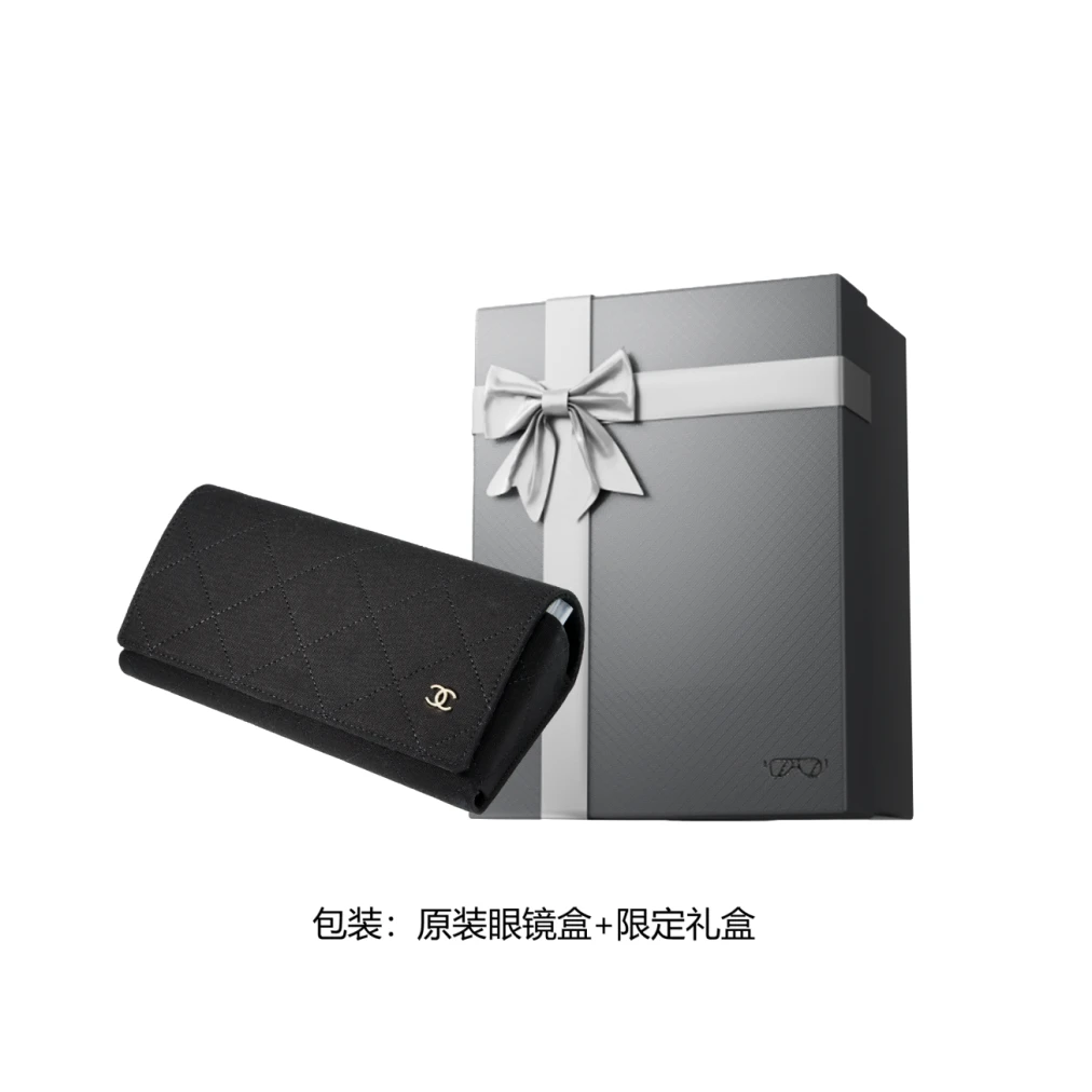 商品[国内直发] Chanel|香奈儿 镜腿logo标识装饰 板材镜架 猫眼 太阳眼镜 女款 黑色,价格¥3300,第3张图片详细描述