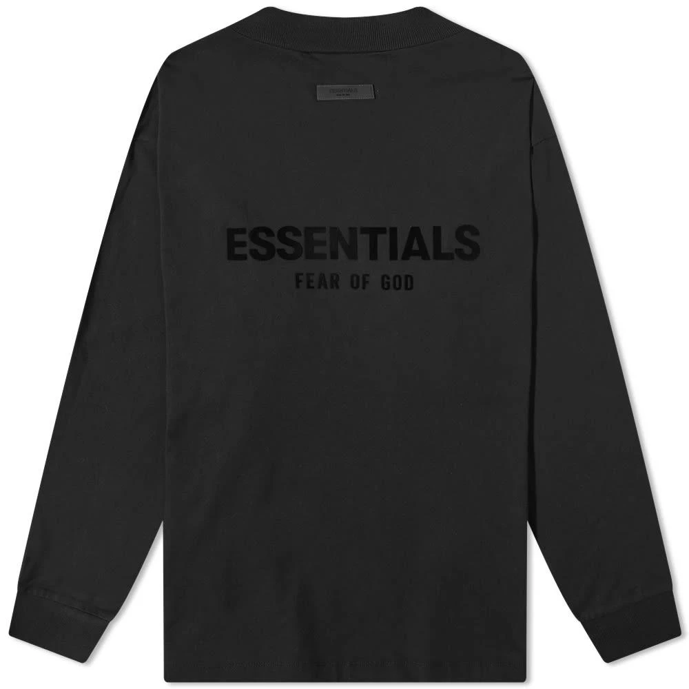 商品Essentials|FEAR OF GOD ESSENTIALS Logo Long Sleeve T-Shirt - Stretch Limo,价格¥414,第2张图片详细描述