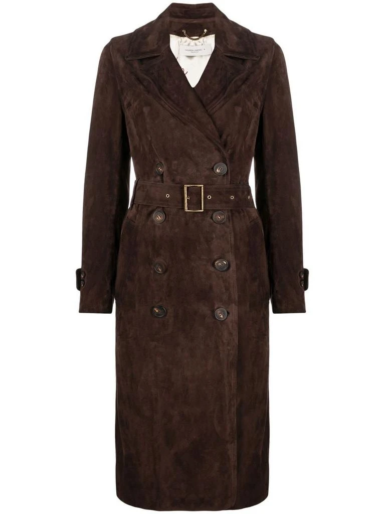 商品Golden Goose|Golden Goose `Golden` Soft Suede Trench,价格¥10232,第1张图片