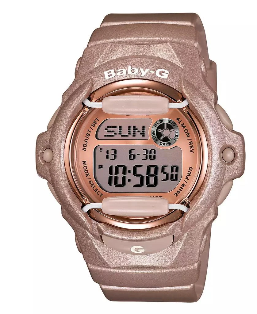 商品G-Shock|Baby-G Women's Digital Beige Resin Strap Watch 43x46mm BG169G-4 女表,价格¥750,第1张图片