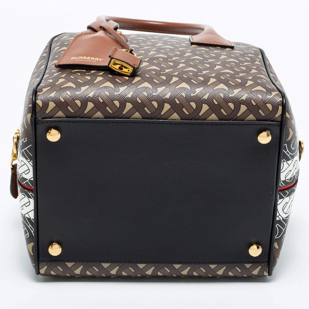 Burberry Brown Tb-Monorgram Coated Canvas And Leather Small Cube Bowler Bag 商品