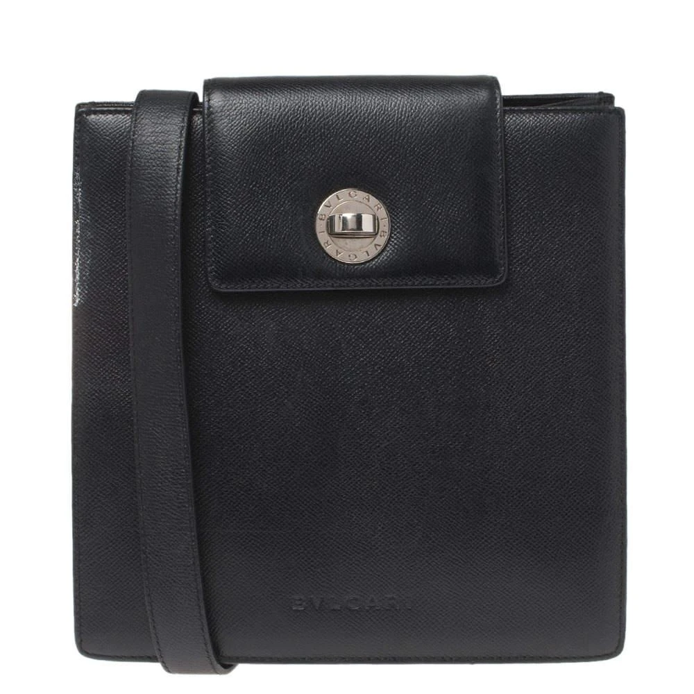 商品[二手商品] BVLGARI|Bvlgari Black Leather Accordion Shoulder Bag,价格¥1114,第1张图片